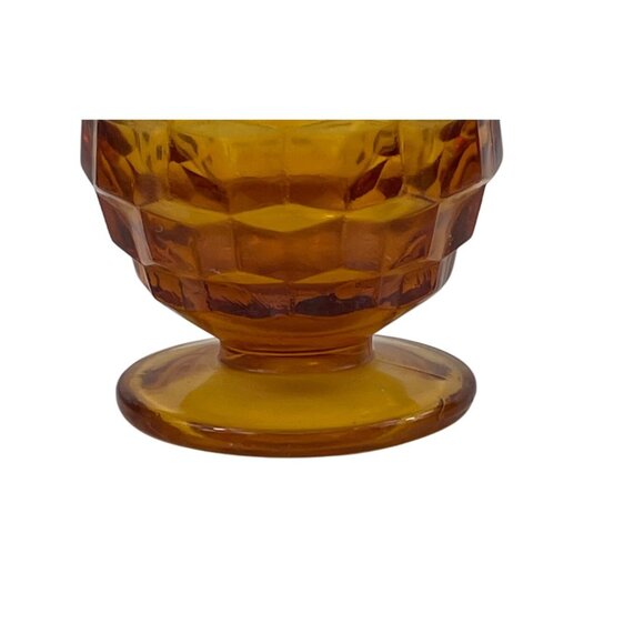 Colony Whitehall Cubist Amber Juice Glass Footed Tumbler - Picture 4 of 12